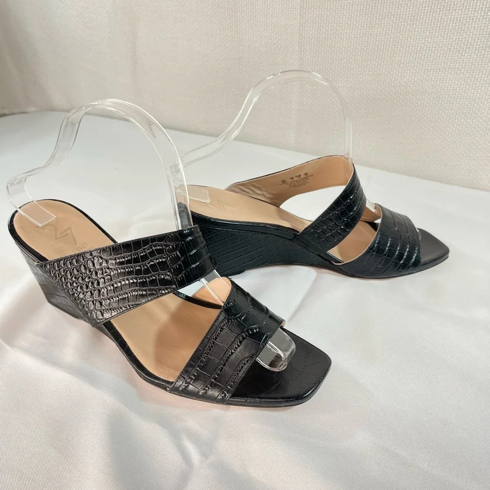 Naturalizer 27 Edit Womens Vennice Leather Sandals Black. Size 9 Like Ne…